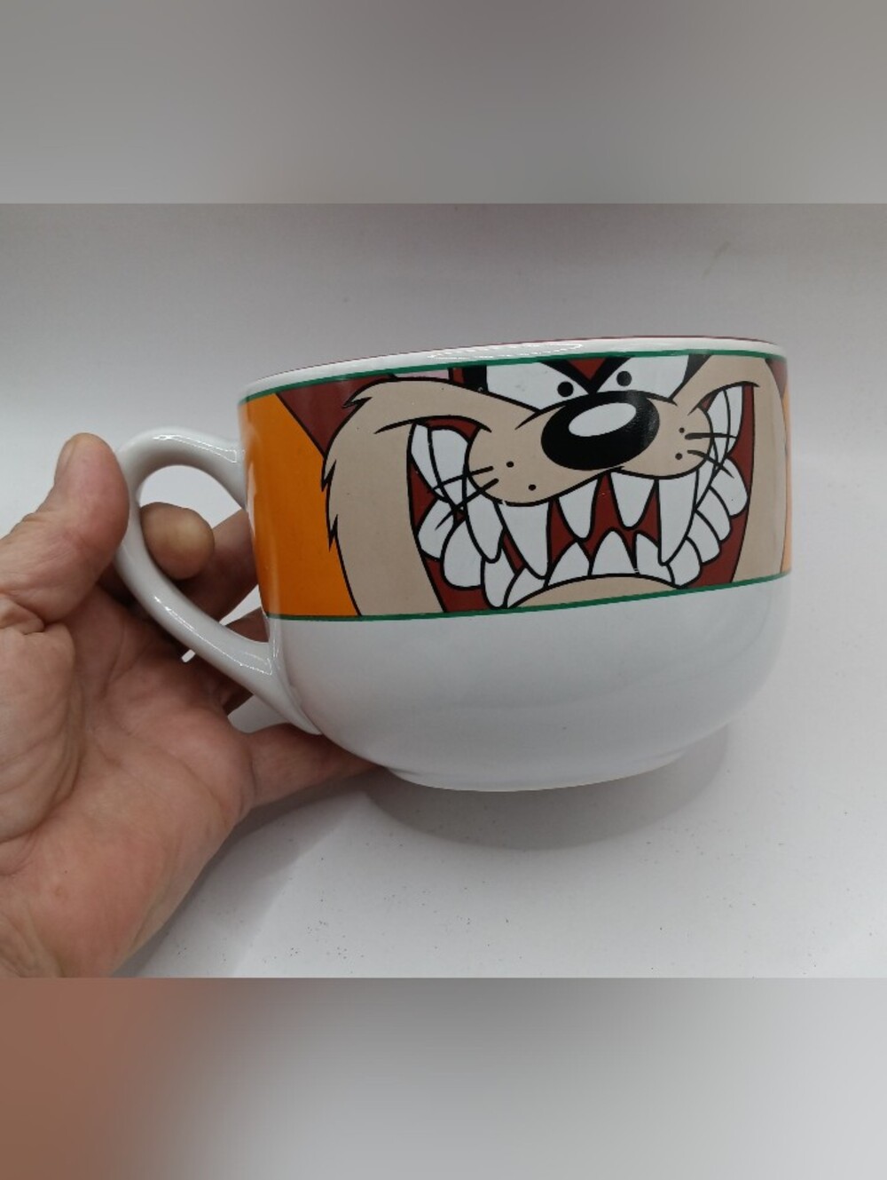 Vtg Large Soup Coffee Cup Mug Tasmanian Devil 1998 Looney Tunes
